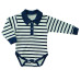 Body z długim rękawem z kołnierzykiem Polo Paski 62-86 cm