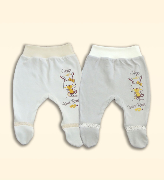 Półśpiochy z kroczkiem Kolekcja ECO Rabbit 2 szt.