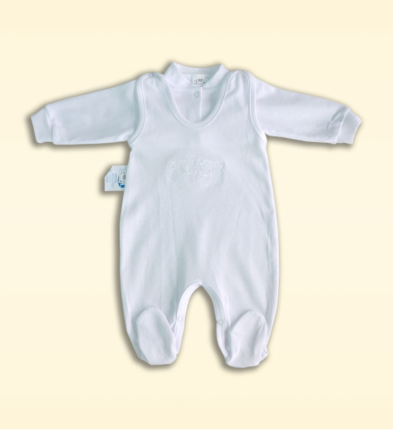 Komplet śpioch + kaftan biały