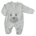 Komplet śpioch + kaftan bawełniany Miś 3D Szary