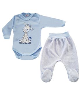 Komplet body + półśpioch Żyrafa Welur
