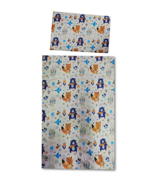 Komplet pościelowy Leśne Zwierzątka Chłopak 120/80 cm