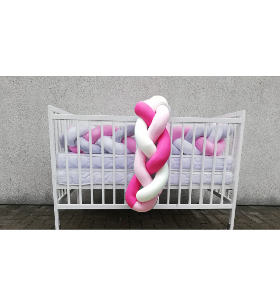 Ochraniacz do łóżeczka pleciony typu "warkocz" mały