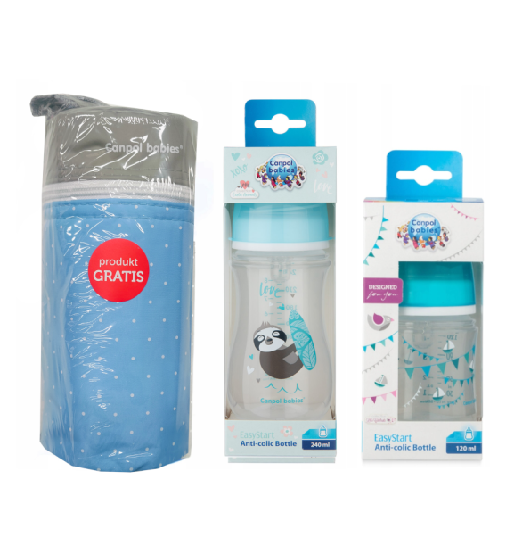 Canpol ZESTAW Butelka 120 i 240 ml TERMOOPAKOWANIE Koala